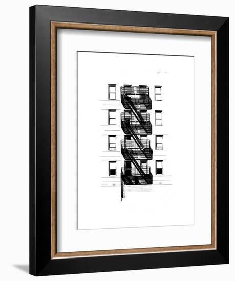 NYC in Pure B&W XI-Jeff Pica-Framed Art Print