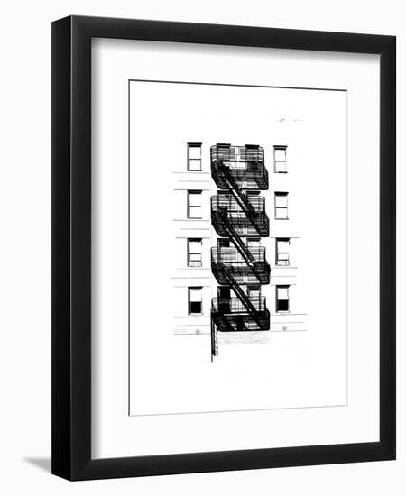 NYC in Pure B&W XI-Jeff Pica-Framed Art Print