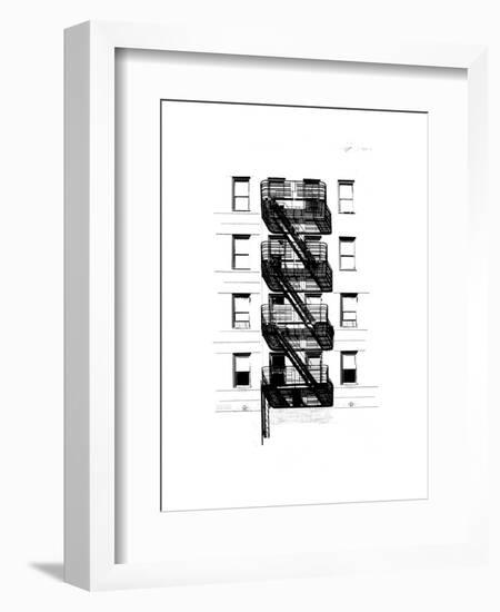 NYC in Pure B&W XI-Jeff Pica-Framed Art Print