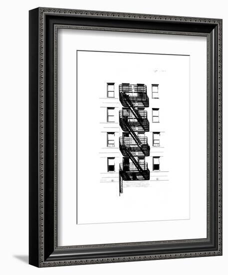 NYC in Pure B&W XI-Jeff Pica-Framed Art Print