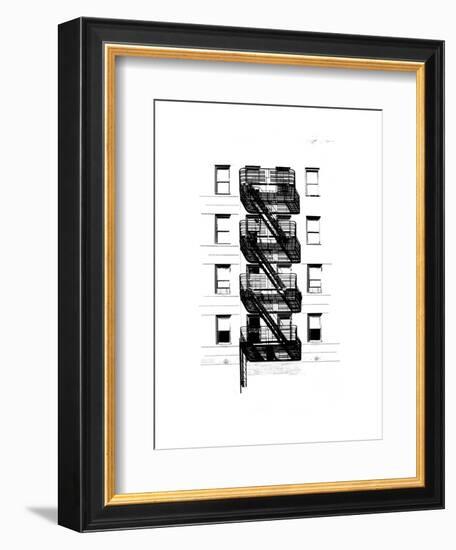 NYC in Pure B&W XI-Jeff Pica-Framed Art Print