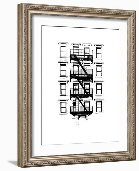 NYC in Pure B&W XII-Jeff Pica-Framed Art Print