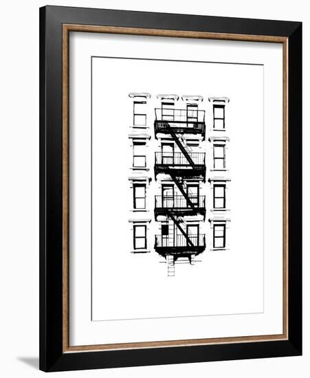 NYC in Pure B&W XII-Jeff Pica-Framed Art Print