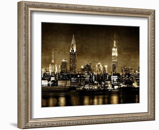 NYC in Sepia-Kate Carrigan-Framed Art Print