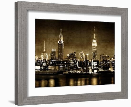 NYC in Sepia-Kate Carrigan-Framed Art Print