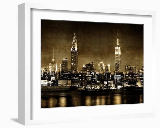 NYC in Sepia-Kate Carrigan-Framed Art Print