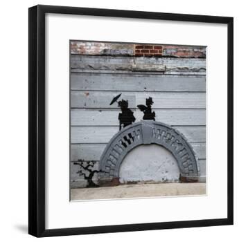 NYC Japanese Bridge-Banksy-Framed Giclee Print