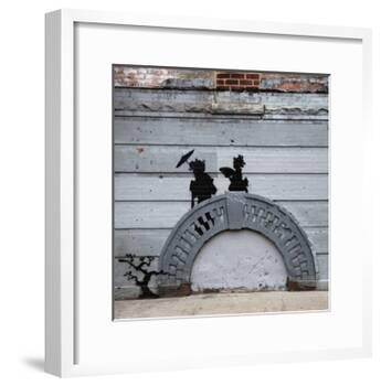 NYC Japanese Bridge-Banksy-Framed Giclee Print