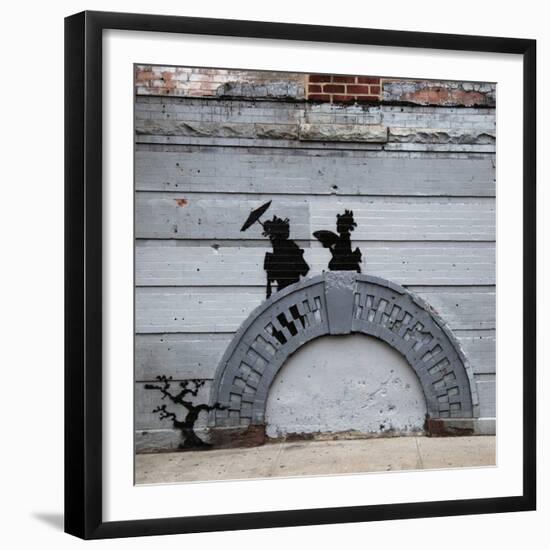 NYC Japanese Bridge-Banksy-Framed Giclee Print