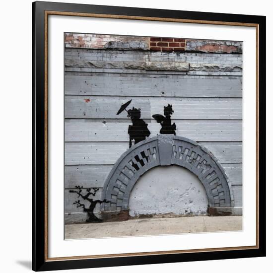 NYC Japanese Bridge-Banksy-Framed Premium Giclee Print