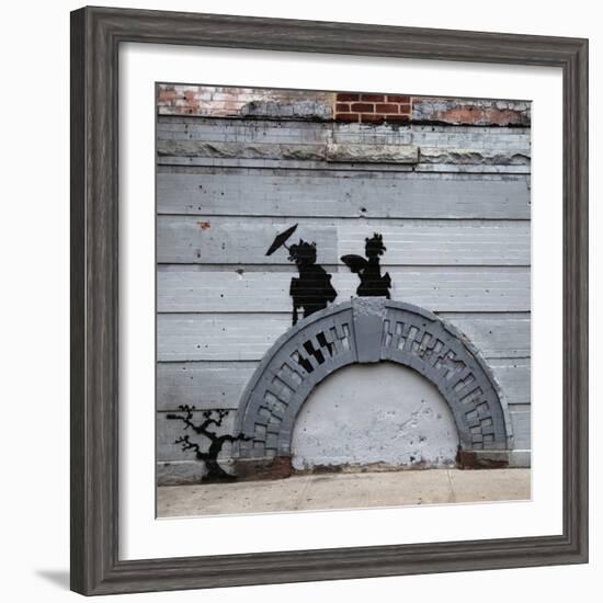 NYC Japanese Bridge-Banksy-Framed Giclee Print