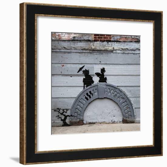 NYC Japanese Bridge-Banksy-Framed Giclee Print