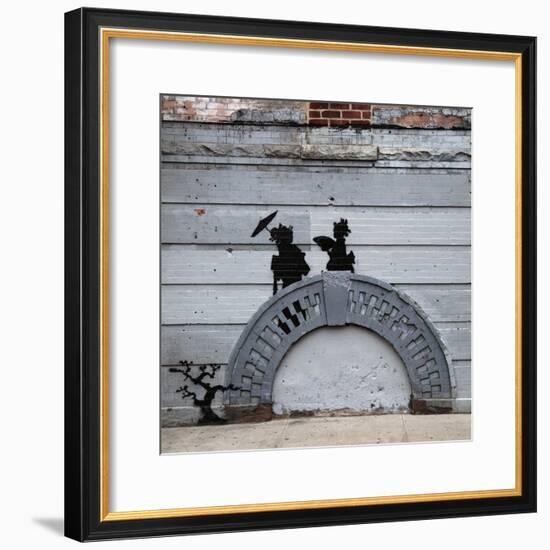 NYC Japanese Bridge-Banksy-Framed Giclee Print