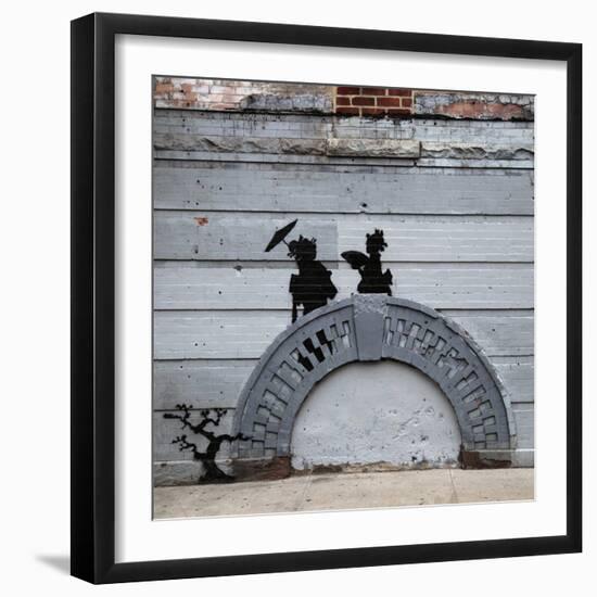 NYC Japanese Bridge-Banksy-Framed Giclee Print