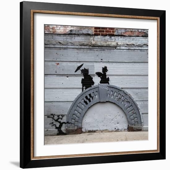 NYC Japanese Bridge-Banksy-Framed Giclee Print