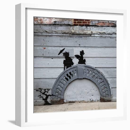 NYC Japanese Bridge-Banksy-Framed Giclee Print