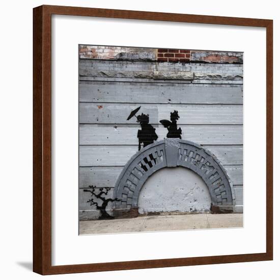 NYC Japanese Bridge-Banksy-Framed Giclee Print