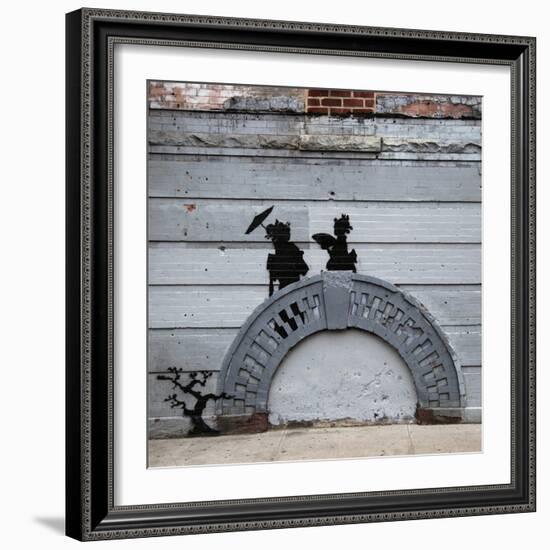 NYC Japanese Bridge-Banksy-Framed Giclee Print