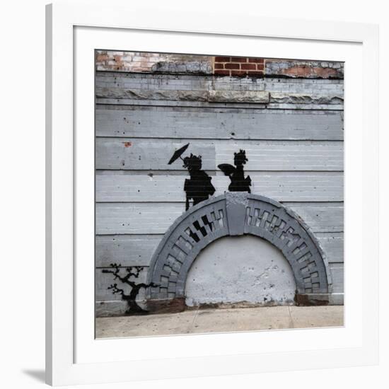 NYC Japanese Bridge-Banksy-Framed Giclee Print