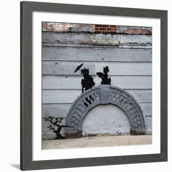 NYC Japanese Bridge-Banksy-Framed Giclee Print