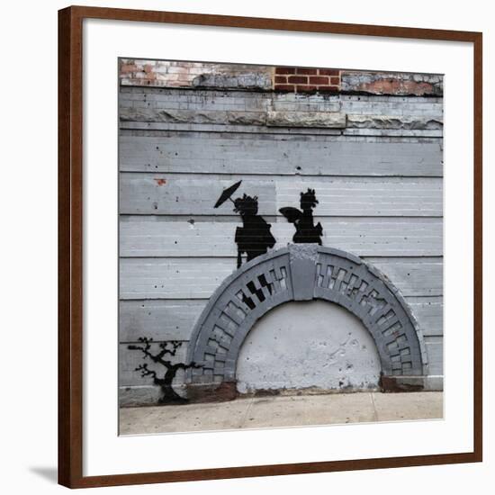 NYC Japanese Bridge-Banksy-Framed Giclee Print