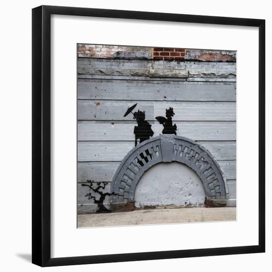 NYC Japanese Bridge-Banksy-Framed Premium Giclee Print