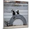 NYC Japanese Bridge-Banksy-Mounted Premium Giclee Print
