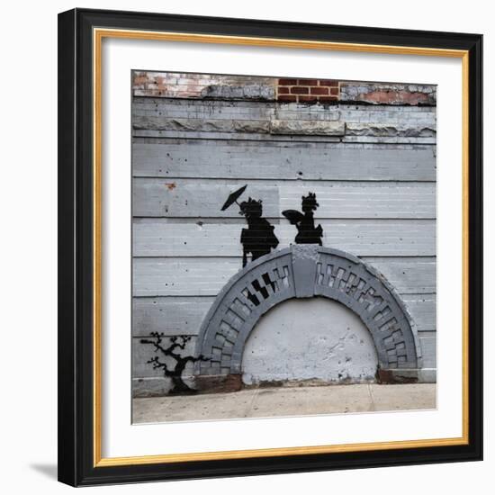 NYC Japanese Bridge-Banksy-Framed Premium Giclee Print