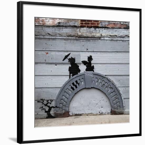 NYC Japanese Bridge-Banksy-Framed Giclee Print