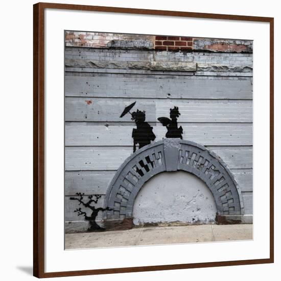 NYC Japanese Bridge-Banksy-Framed Giclee Print