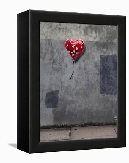 NYC Love-Banksy-Framed Premier Image Canvas