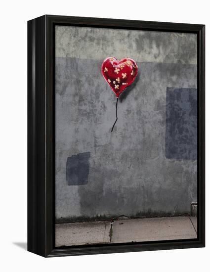 NYC Love-Banksy-Framed Premier Image Canvas