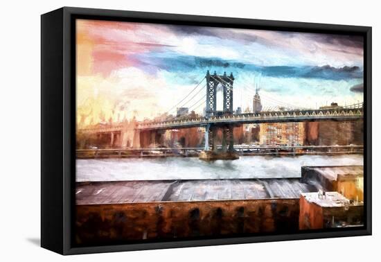 NYC Manhattan Bridge II-Philippe Hugonnard-Framed Premier Image Canvas