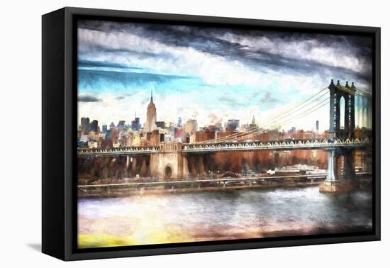 NYC Manhattan Bridge-Philippe Hugonnard-Framed Premier Image Canvas