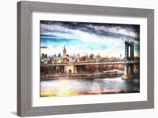 NYC Manhattan Bridge-Philippe Hugonnard-Framed Giclee Print