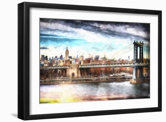 NYC Manhattan Bridge-Philippe Hugonnard-Framed Giclee Print