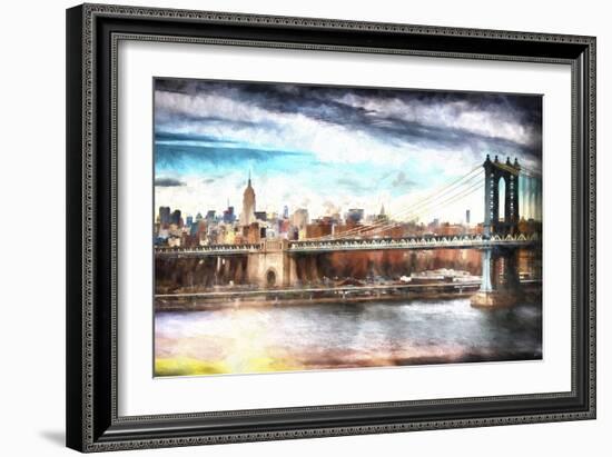 NYC Manhattan Bridge-Philippe Hugonnard-Framed Giclee Print