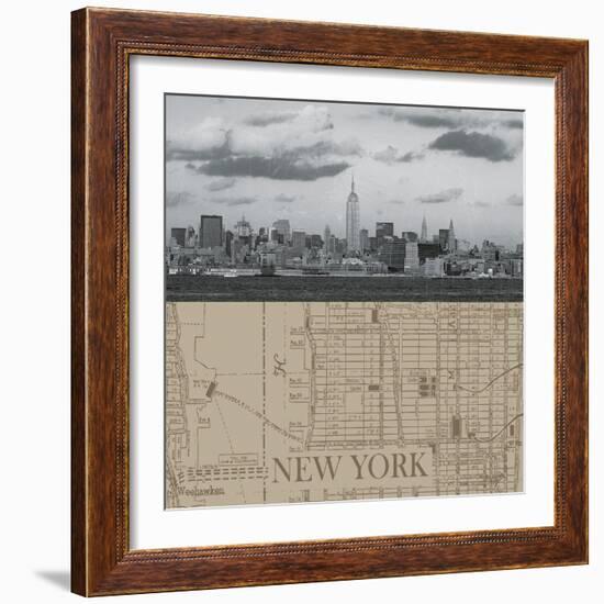 NYC Map II-The Vintage Collection-Framed Giclee Print