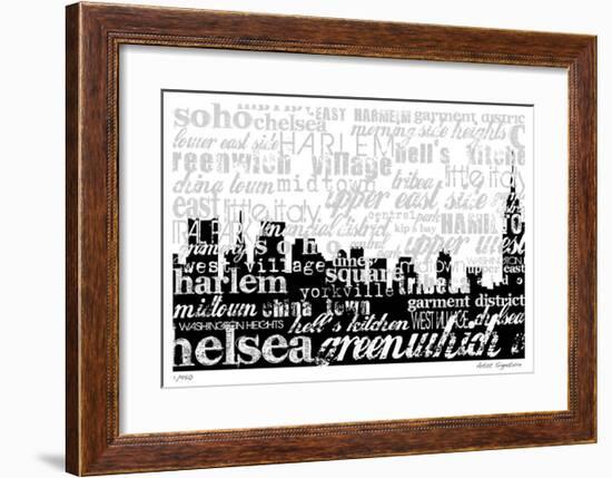 NYC Neighborhood-Mj Lew-Framed Giclee Print