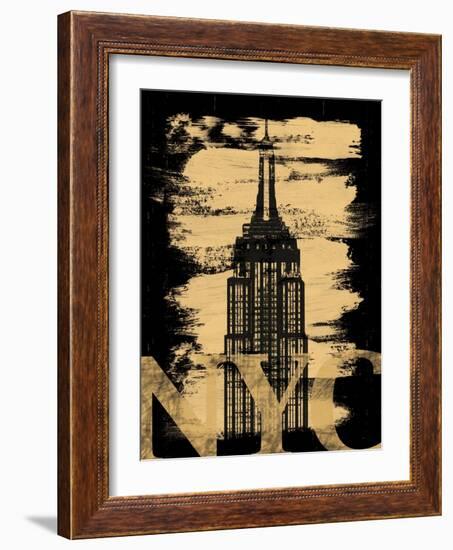 NYC Paint Black-Lauren Gibbons-Framed Art Print