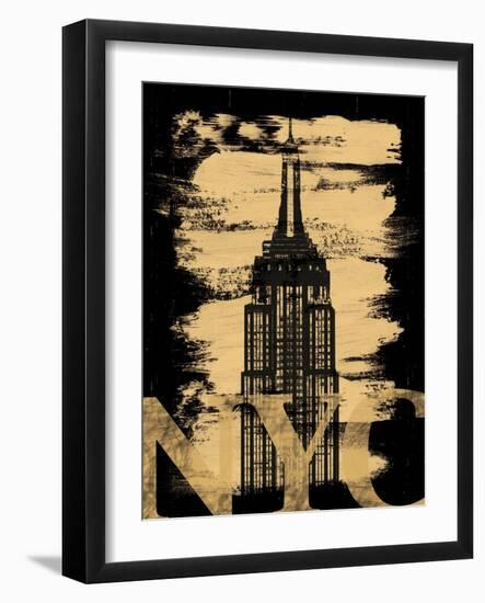 NYC Paint Black-Lauren Gibbons-Framed Art Print