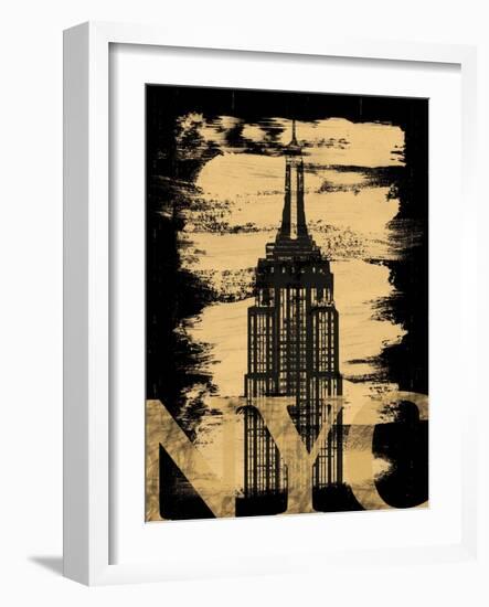 NYC Paint Black-Lauren Gibbons-Framed Art Print