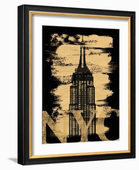 NYC Paint Black-Lauren Gibbons-Framed Art Print