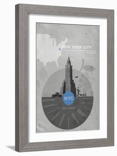 Nyc Poster-NaxArt-Framed Art Print