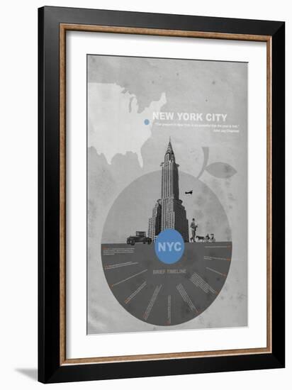 Nyc Poster-NaxArt-Framed Art Print