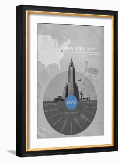 Nyc Poster-NaxArt-Framed Art Print