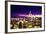 NYC Purple Sunset II - In the Style of Oil Painting-Philippe Hugonnard-Framed Giclee Print