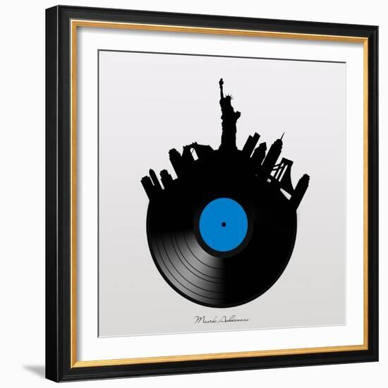 NYC record-Mark Ashkenazi-Framed Giclee Print