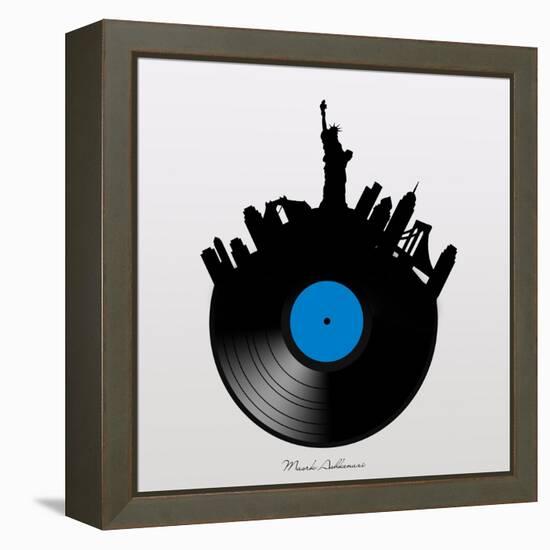 NYC record-Mark Ashkenazi-Framed Premier Image Canvas