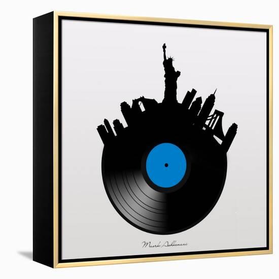 NYC record-Mark Ashkenazi-Framed Premier Image Canvas